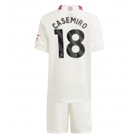 Dres Manchester United Casemiro #18 Rezervni za djecu 2023-24 Kratak Rukav (+ kratke hlače)